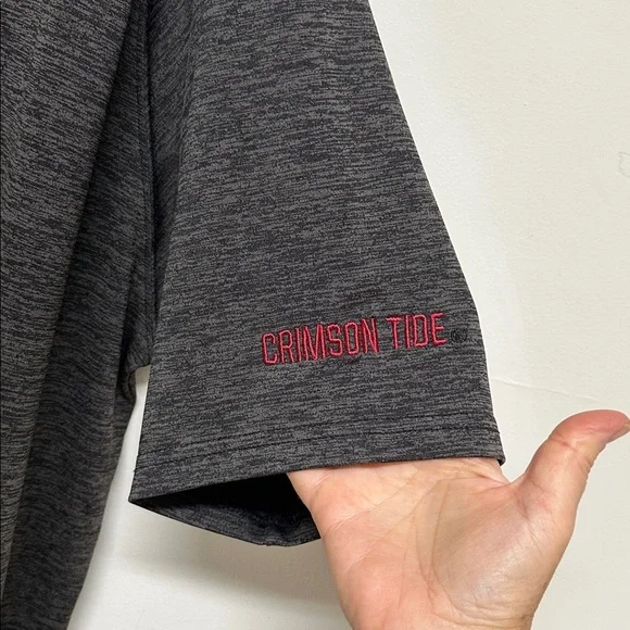 NWOT Colosseum Gray Black Heathered “A”Alabama Polo Golf Shirt Crimson Tide XXL - Picture 4 of 12